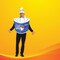 Kraft Cool Whip Adult Costume Cool Whip Tunic and Matching Hat